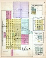 Iola, East Geuda Springs, Torrance, Kellogg, New Salem, Kansas State Atlas 1887